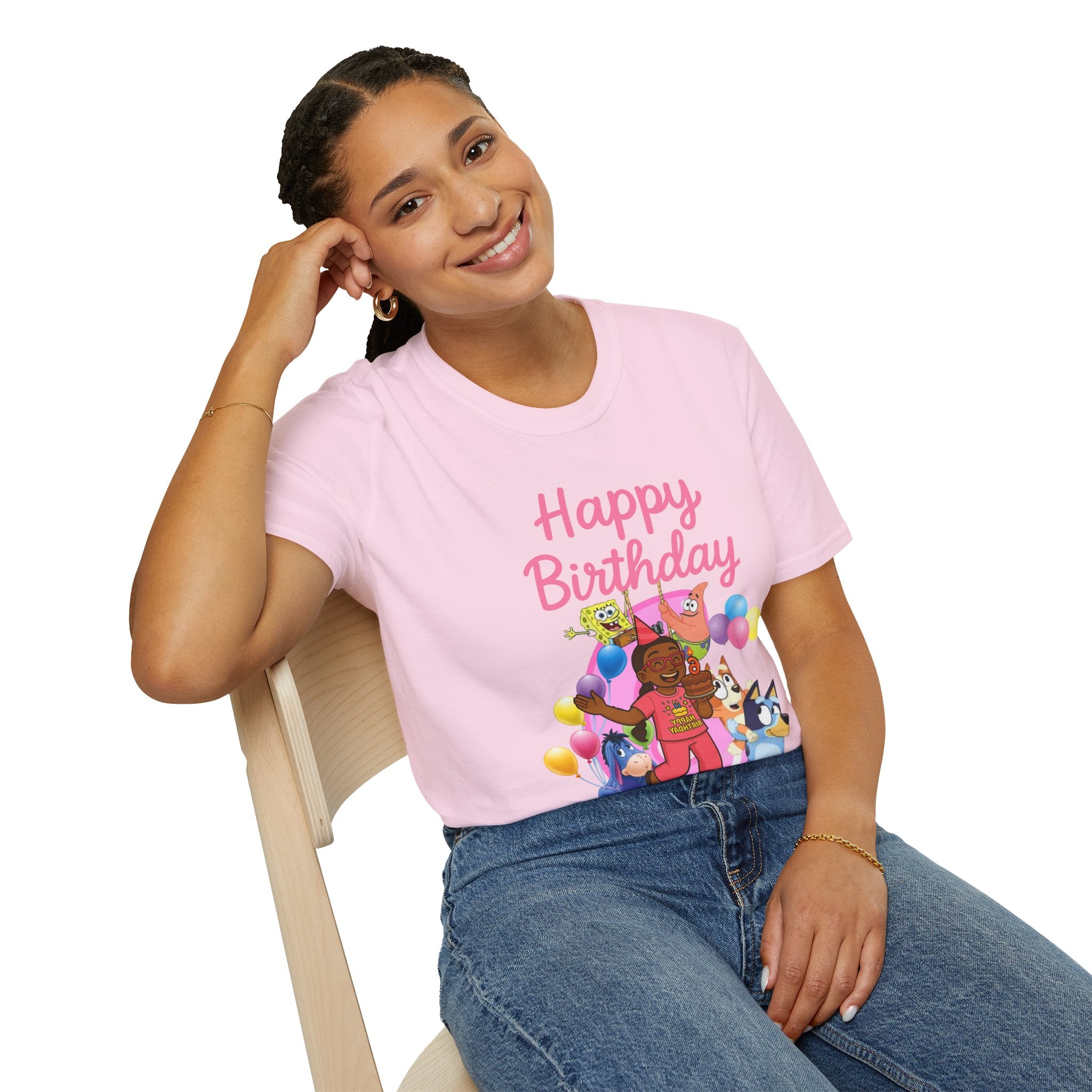 Happy Birthday Unisex T-Shirt, Softstyle Tee for Kids, Fun Birthday Gift, Children’s Party Shirt, Celebration Apparel