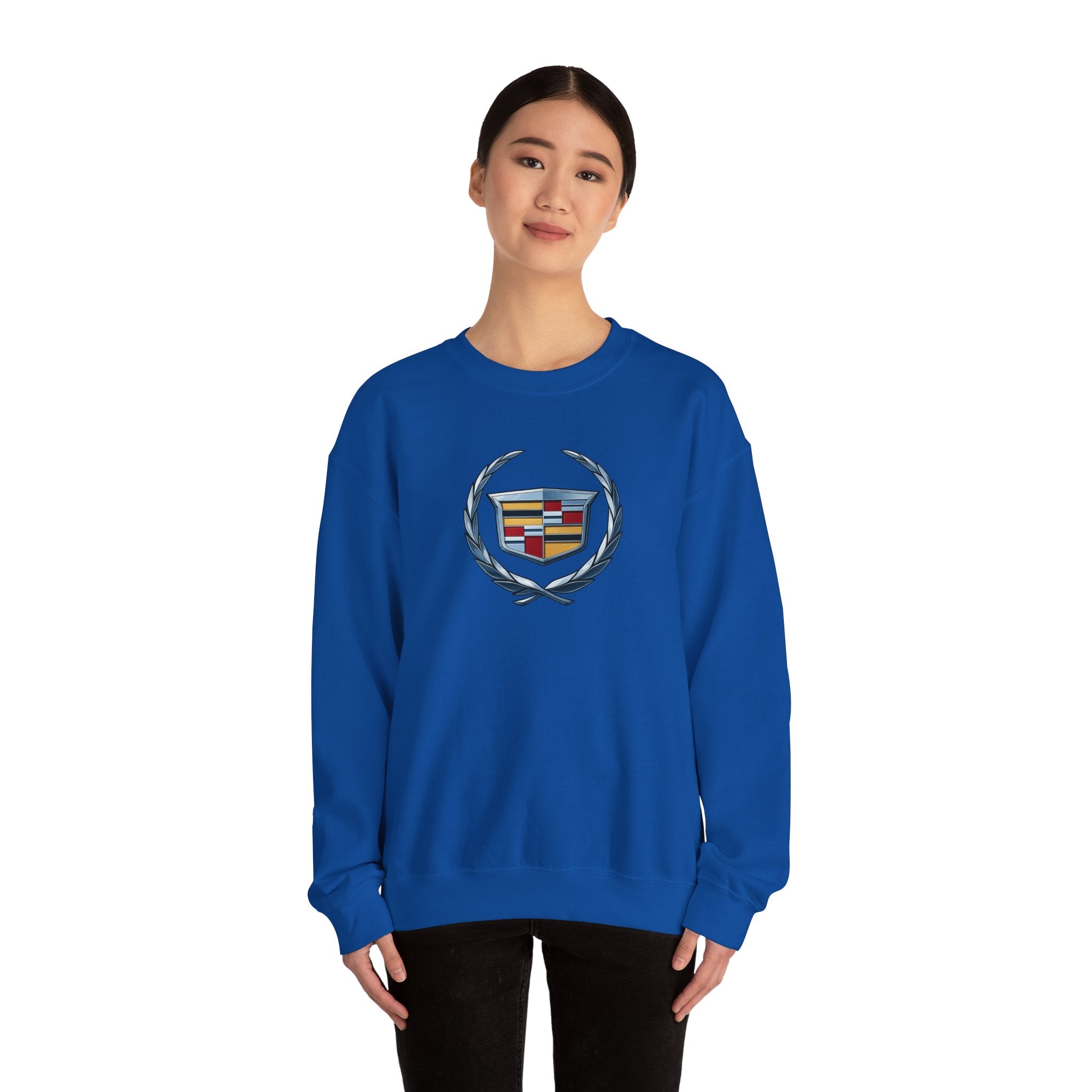 "Cadillac" Classic Emblem Crewneck Sweatshirt