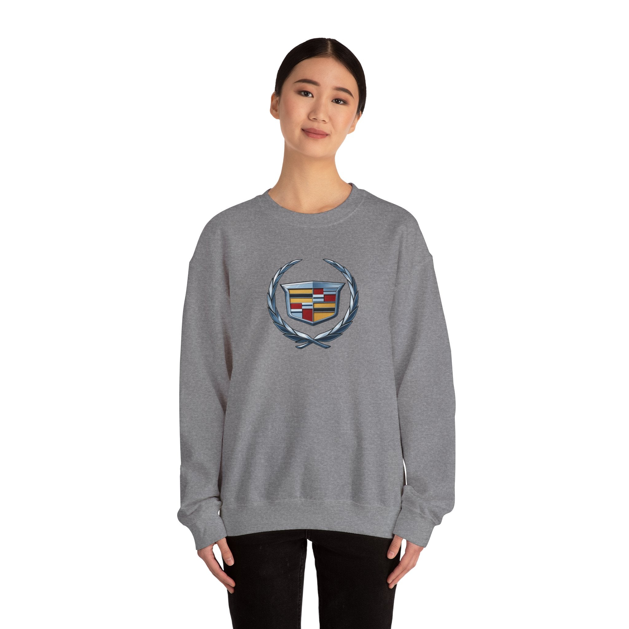 "Cadillac" Classic Emblem Crewneck Sweatshirt
