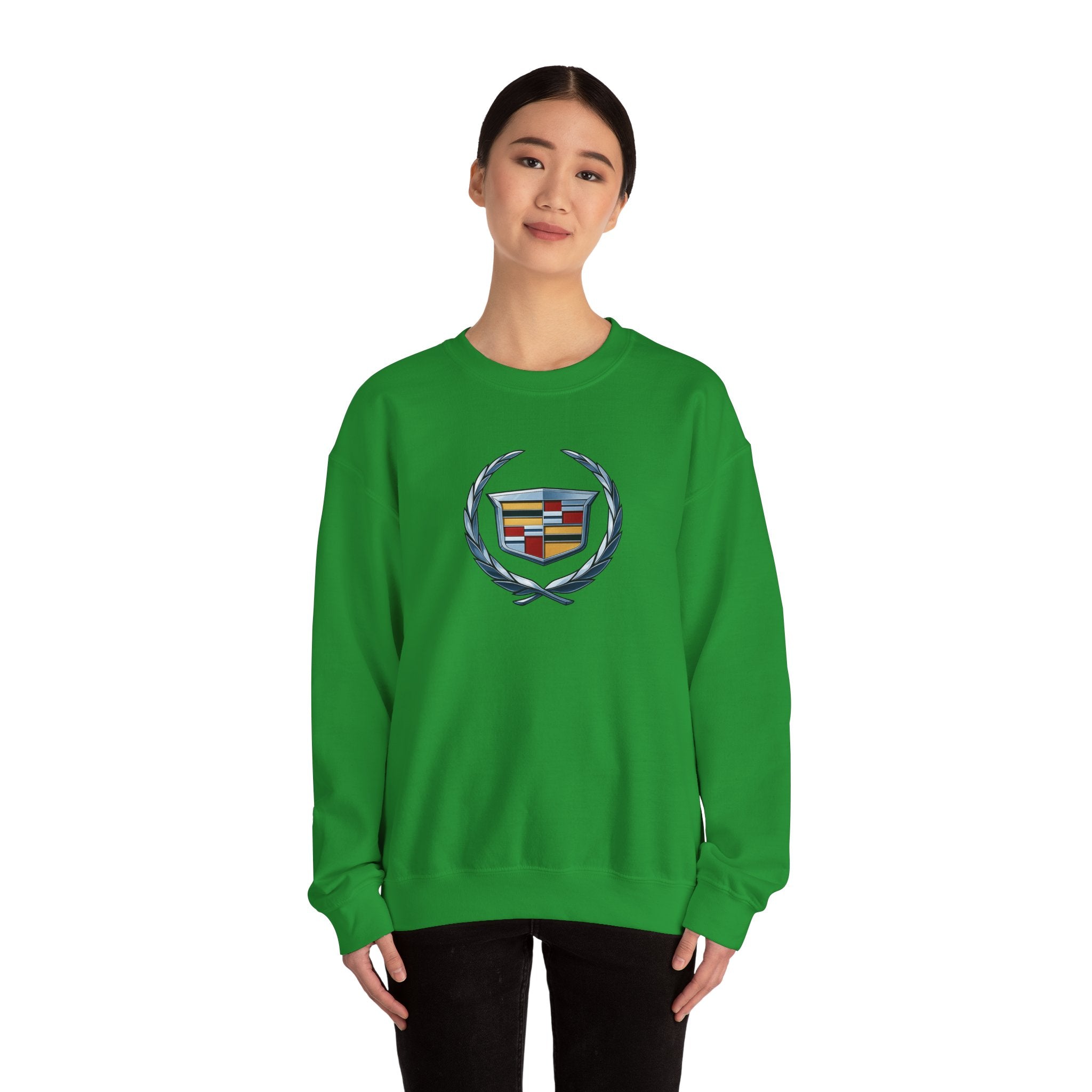 "Cadillac" Classic Emblem Crewneck Sweatshirt