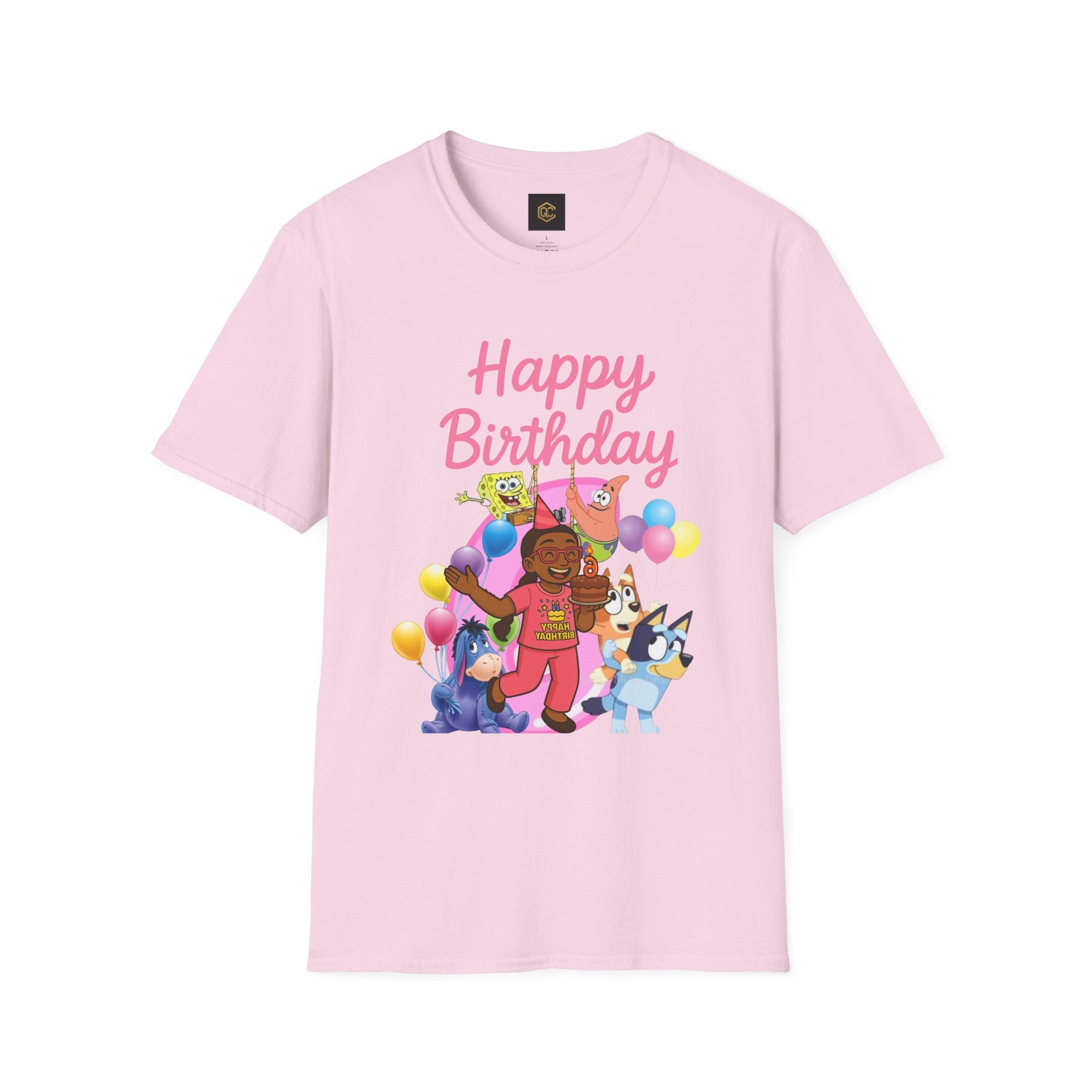Happy Birthday Unisex T-Shirt, Softstyle Tee for Kids, Fun Birthday Gift, Children’s Party Shirt, Celebration Apparel