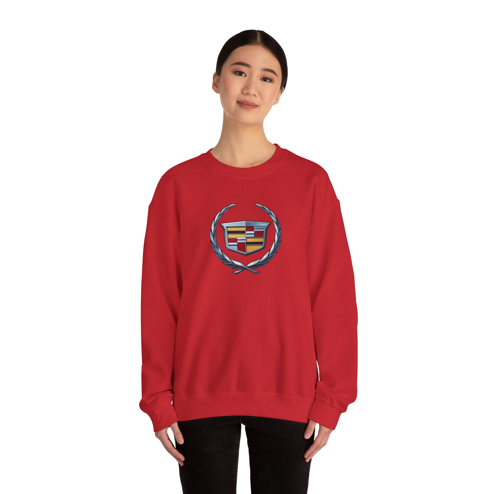 "Cadillac" Classic Emblem Crewneck Sweatshirt