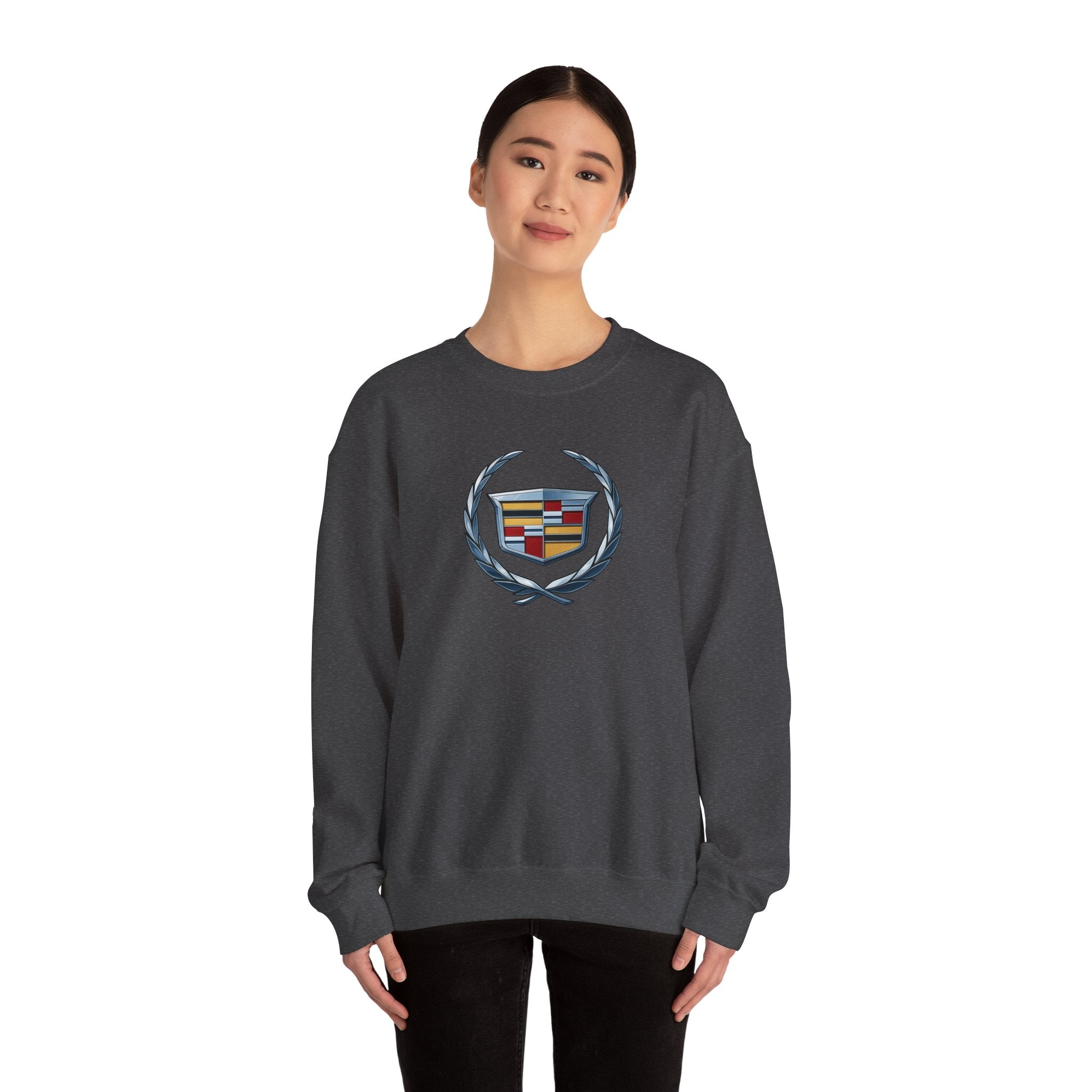 "Cadillac" Classic Emblem Crewneck Sweatshirt